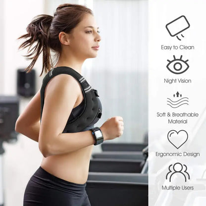 Adjustable Weighted Vest  12 lb or 20 lb Fitness Vest for Strength and Conditioning Training