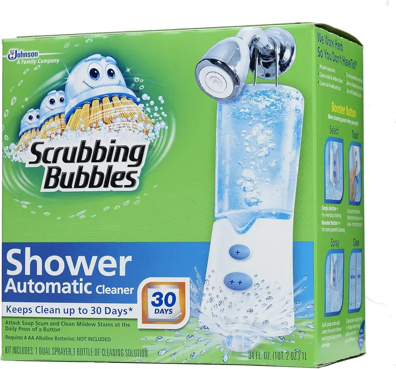 Scrubbing Bubbles Automatic Shower Cleaner Starter Kit, Fresh Scent, 34 oz Spray