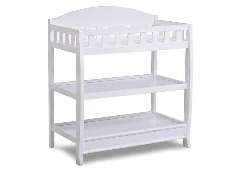 Delta Children Infant Changing Table with Pad, Sturdy Wood, Water-Resistant Pad, Safety Rails, Non-Toxic Finish