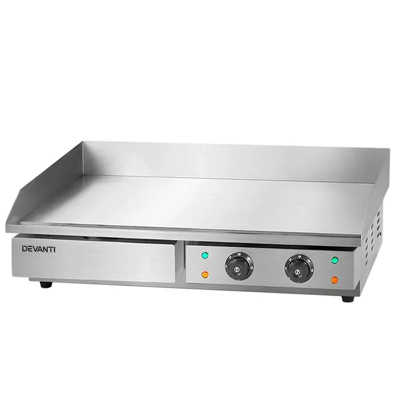 Devanti 73cm Commercial Electric Griddle  4400W BBQ Plate for High-Volume Cooking