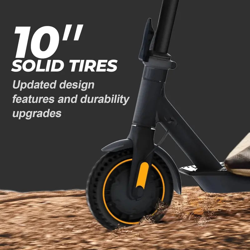 500W Folding Electric Scooter  10-Inch Solid Tires, 18-Mile Range, 19 MPH Top Speed, Lightweight Commuter Design