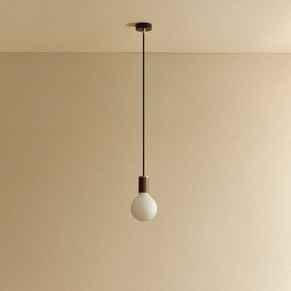 Porcelain III Pendant Light in Walnut