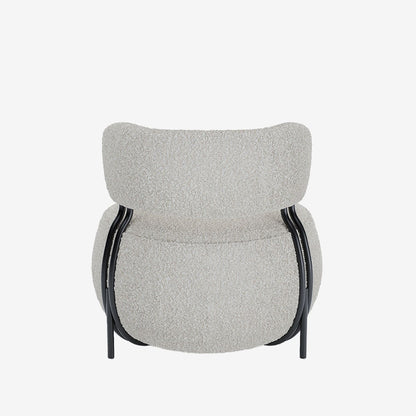 Fauteuil rond en laine boucl e