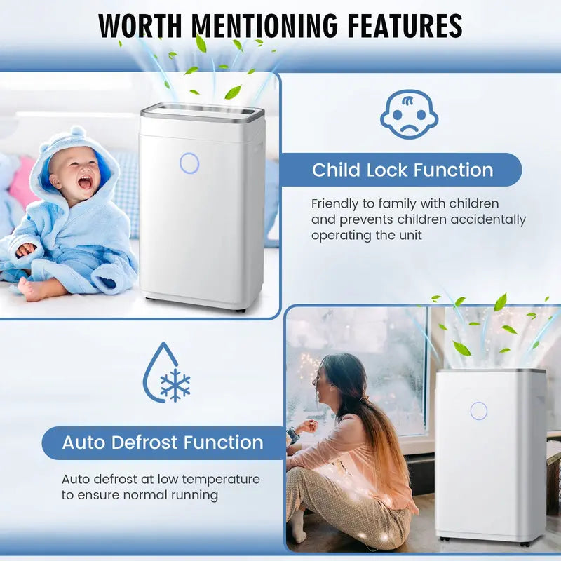 60-Pint High-Capacity Dehumidifier for Spaces up to 4000 Sq. Ft  Digital Display & Large Tank