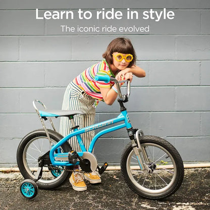 Schwinn Krate EVO Kids Bike, 16″ Wheels, Ages 3-5, Raspberry, Alloy Steel Frame, Removable Training Wheels, Coaster Brake