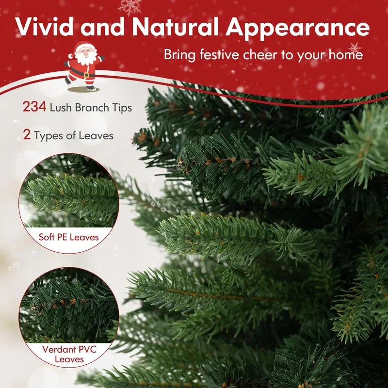 2-Foot Tabletop Pre-Lit Spruce Christmas Tree with 35 Warm White LED Lights