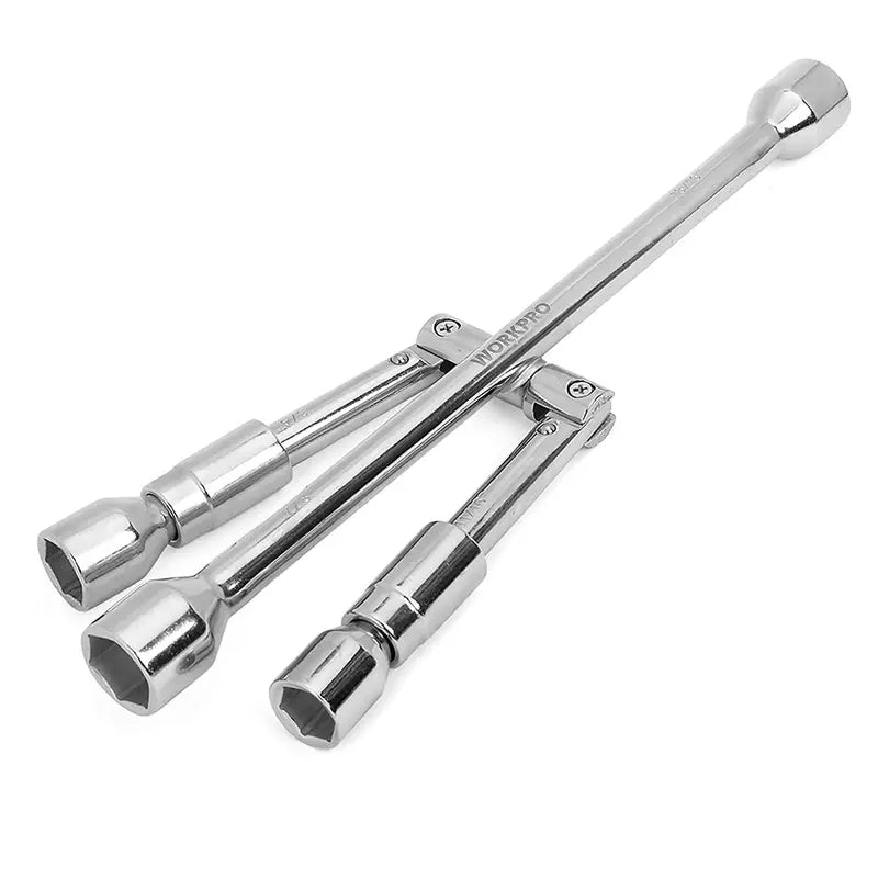 WORKPRO 14-Inch Universal 4-Way Folding Lug Wrench