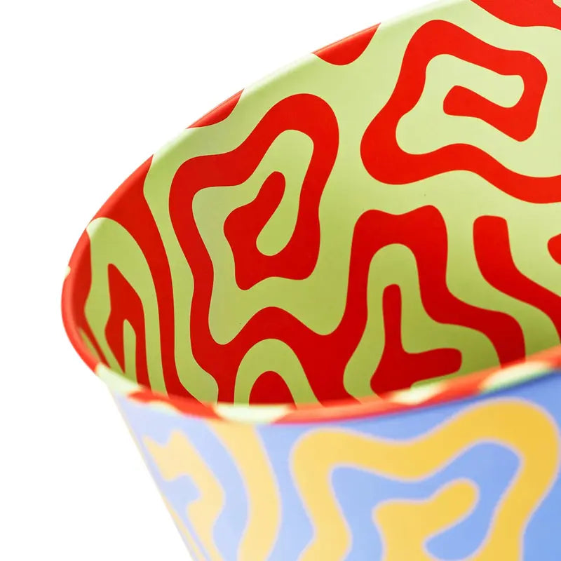 Dusen Dusen Spiral-Print Pedal Trash Can