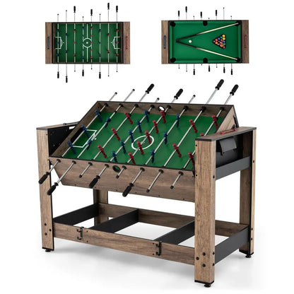 48-Inch Multi-Game Table Featuring Foosball and Pool for Adults