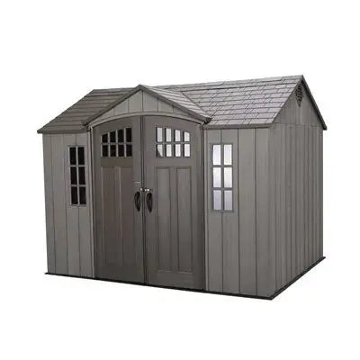 Lifetime 10 ft x 8 ft Reinforced Outdoor Storage Shed  Dual-Wall Polyethylene Construction