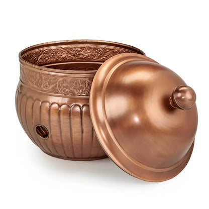 Good Directions La Jolla Hose Pot with Lid, Copper Finish  Holds 150 ft. Hose