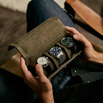 Triple Watch Roll - Brown