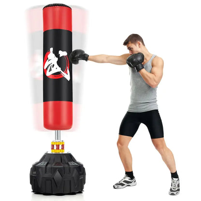 Freestanding Heavy-Duty Boxing Bag with Adjustable Fillable Base