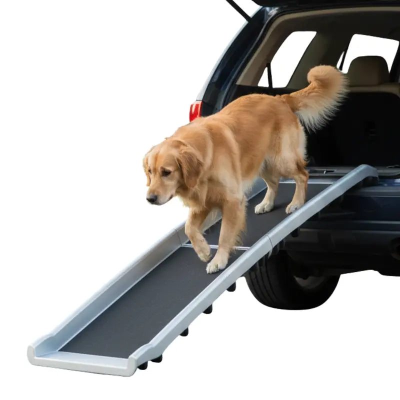 Folding Aluminum Dog Car Ramp with Side Rails for Safe Vehicle Entry