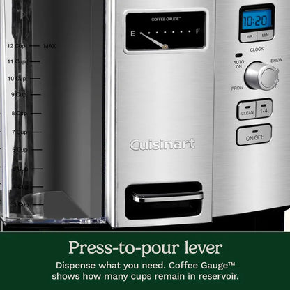 Cuisinart DCC-3000P1 12-Cup Programmable Drip Coffee Maker  Sleek Black Design