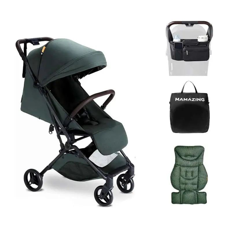 Mamazing Travel Stroller  Ultra-Lightweight Carbon Fiber Frame, FAA-Approved Compact Fold