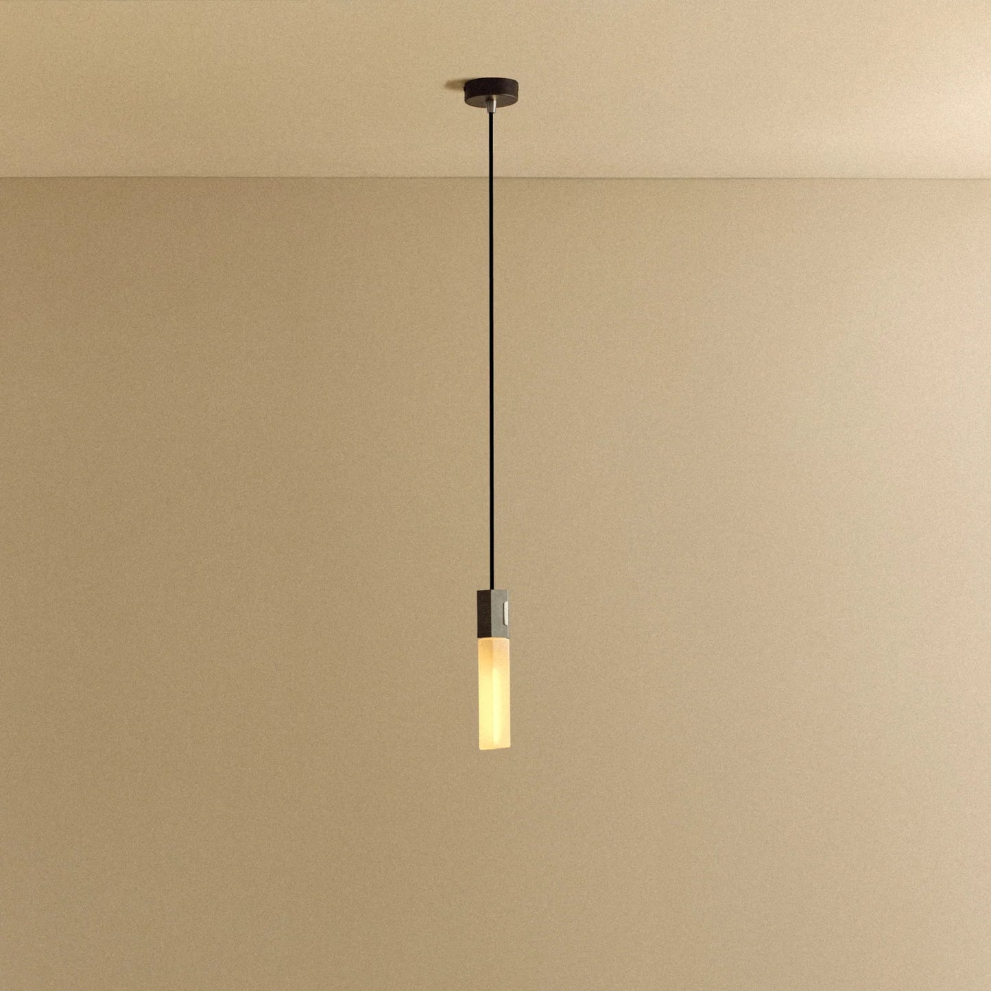 Basalt Single Pendant in Stainless Steel