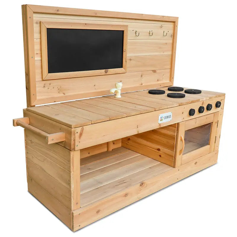 Lifespan Kids Eden Outdoor Play Kitchen  Realistic Pretend Cooking Station for Toddlers