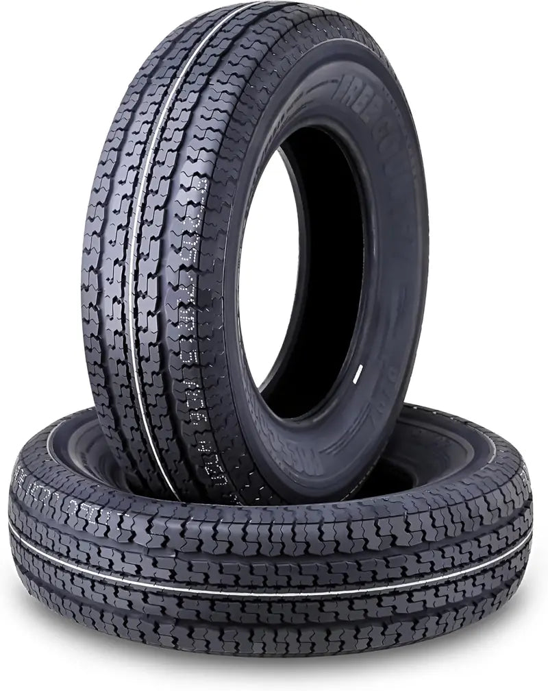 Heavy-Duty Trailer Tire Set  4× ST205/75R15, 10-Ply Load Range E, Steel-Belted Radial with Scuff Guard Protection