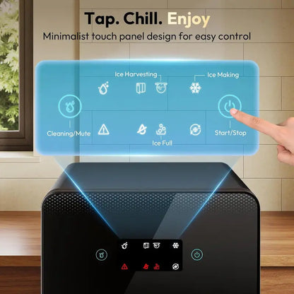 2-Inch Clear Ice Ball Maker  LCD-Controlled, Self-Cleaning Dispenser Producing Up to 144 Spheres Daily