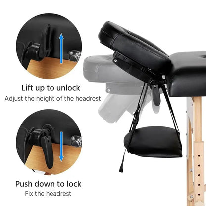 Yaheetech Portable Folding Massage Table for Spa, Tattoo, and Beauty Services