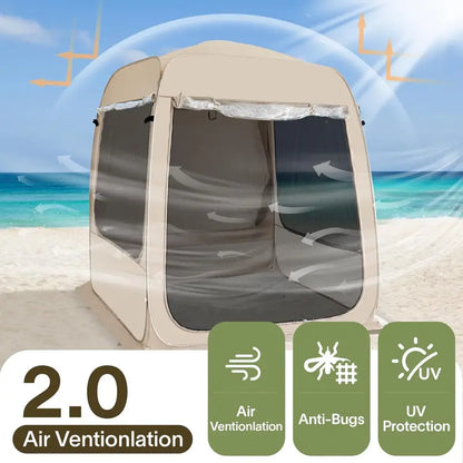 Igloo-Style Screen Gazebo Tent  Spacious Mosquito-Proof Canopy for Garden or Patio, Fits 615 People