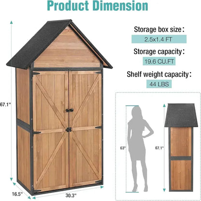 Heavy-Duty Outdoor Storage Shed — Metal-Frame Garden Shed with Adjustable Interior Shelving