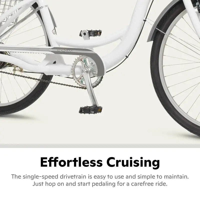 Schwinn Meridian Adult Three-Wheel Cruiser Bike for Beach &amp; Leisure Rides