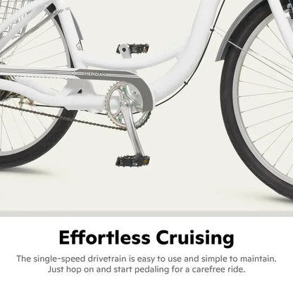 Schwinn Meridian Adult Three-Wheel Cruiser Bike for Beach &amp; Leisure Rides