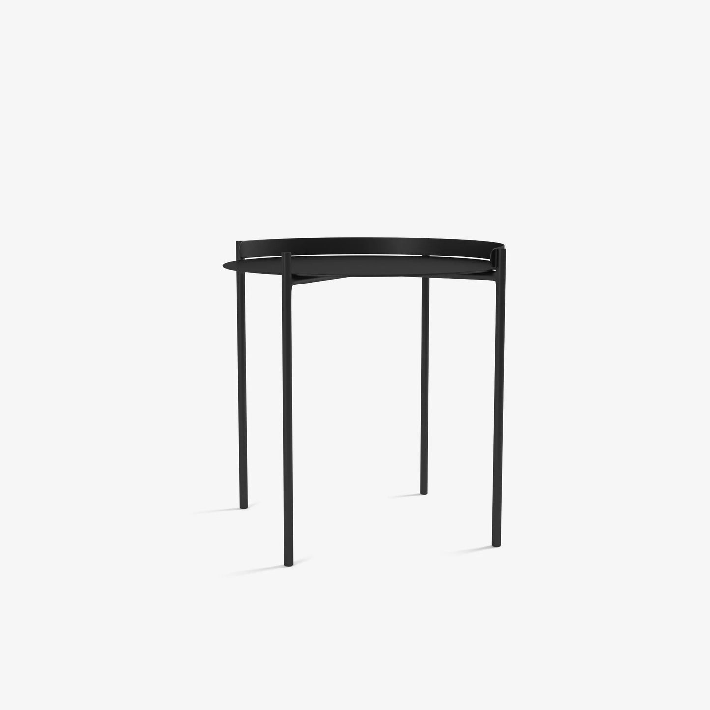 Table d'appoint en métal noir