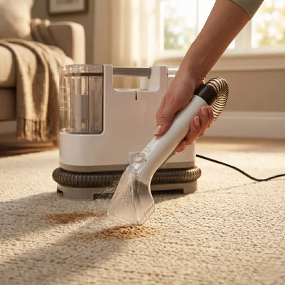 Dual-Tank Portable Carpet Extractor for Spot & Full-Surface Cleaning