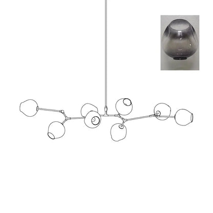 Orvani Linear Globe Chandelier in Modern Industrial Style