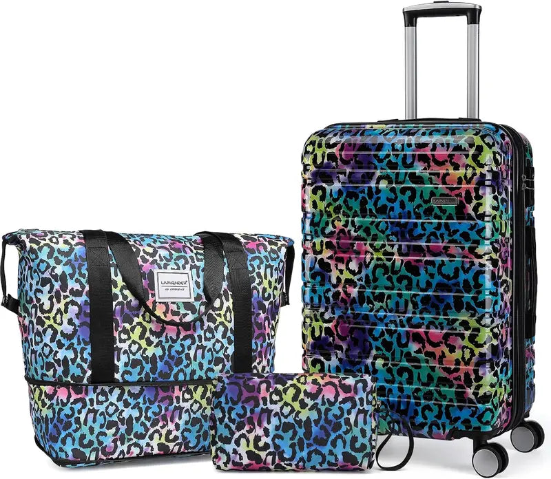 6-Piece Expandable Rolling Luggage Set  Lightweight Hardshell Suitcases with Smooth-Spinning Wheels & Modular Packing Options