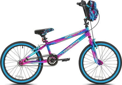 Genesis Illusion 20-Inch Girls’ Bike  Blue and Purple Step-Through Frame with Kid-Friendly Features