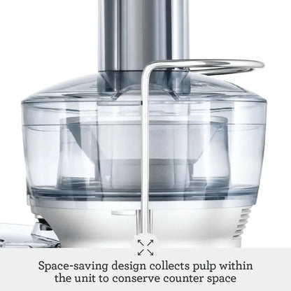 Breville BJE200XL Juice Fountain Compact — Centrifugal Juicer with 25 oz Capacity and Stainless Steel Design