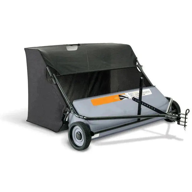 50-Inch Lawn Sweeper  26-Cubic-Foot Capacity Yard Debris Collector