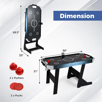 56-Inch Air Hockey Table  Arcade-Style Game with Digital LED Scoreboard