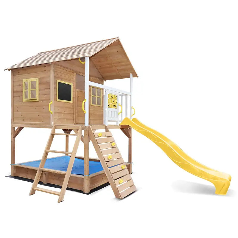 Lifespan Warrigal Kids’ Cubby House  Bright Yellow Slide & Durable Outdoor Play Structure