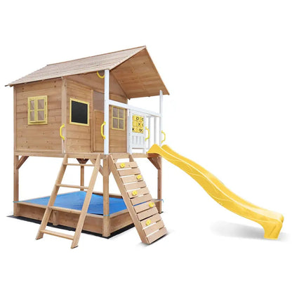 Lifespan Warrigal Kids’ Cubby House  Bright Yellow Slide & Durable Outdoor Play Structure