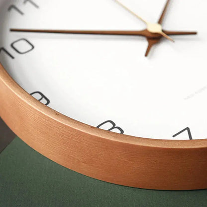Scandinavian-Inspired Silent Round Wall Clock with Clean Dial