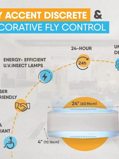 Brand Decorative Bug Light Indoor Fly Trap, 30W Fly Catcher for Home & Restaurants