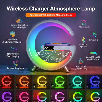 MagSafe Wireless Charger with RGB Ambient Lighting  Customizable Glow Effect