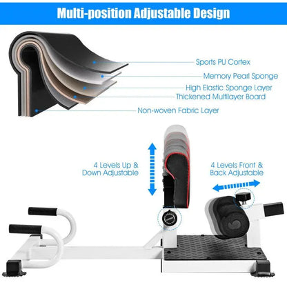 All-in-One Home Gym Squat Rack with Non-Slip Base and Safety Features