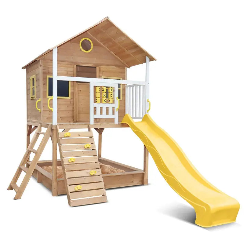 Lifespan Warrigal Kids’ Cubby House  Bright Yellow Slide & Durable Outdoor Play Structure