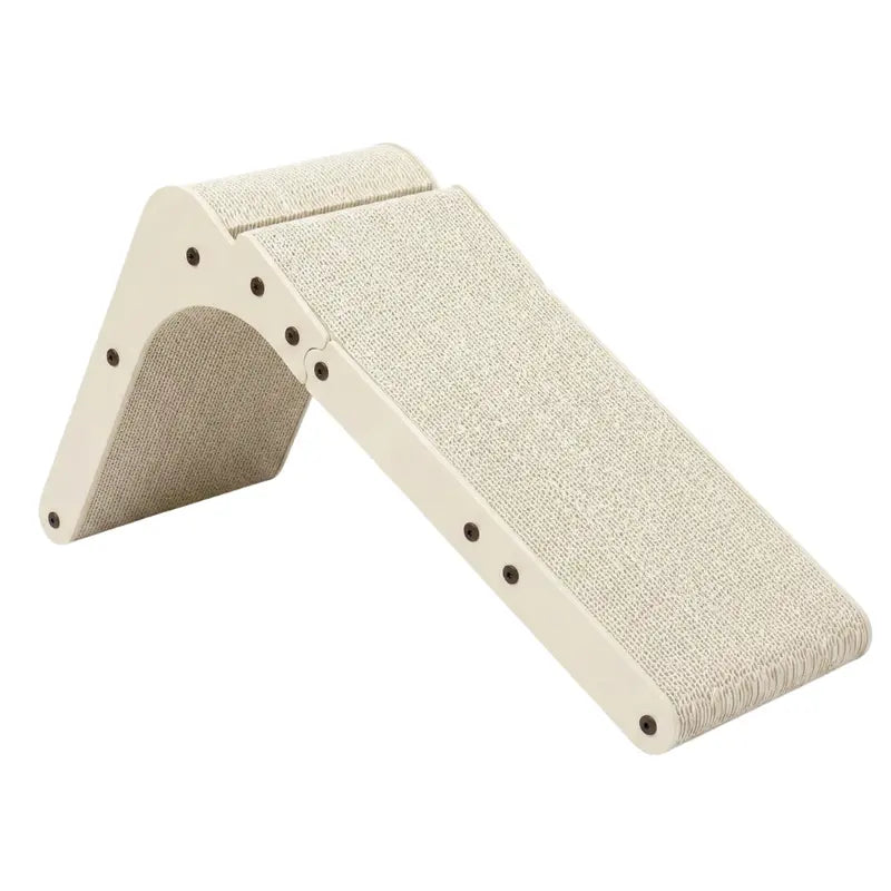 L-Shaped Cardboard Cat Scratcher Featuring Vertical and Horizontal Surfaces