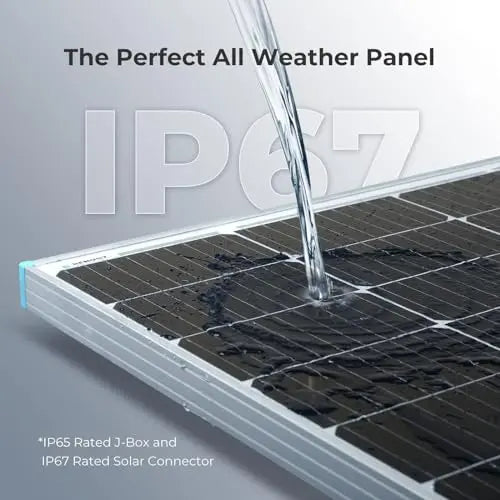 Renogy 2PCS Solar Panels 100 Watt 12 Volt, High-Efficiency Monocrystalline PV Module Power Charger
