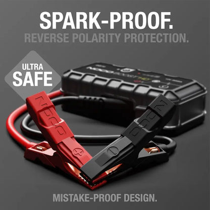 2000A UltraSafe Portable Jump Starter  12V Lithium Power Bank with Jumper Cables for Gas & Diesel Engines