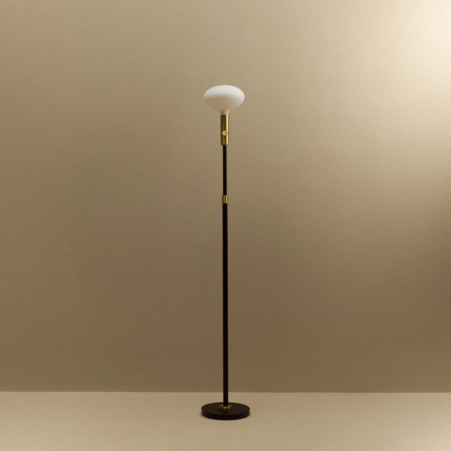 Poise Adjustable Floor Lamp in Brass + Oval II