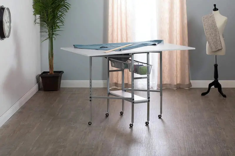 Sew Ready Hobby Cutting Table  58.75¡å ¡Á 36.5¡å, White/Silver Finish