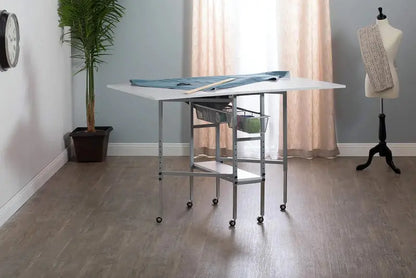 Sew Ready Hobby Cutting Table  58.75¡å ¡Á 36.5¡å, White/Silver Finish